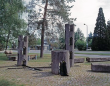 Skulpturengruppe auf dem Gelände des Kernforschungszentrum Eggenstein-Leopoldshafen