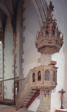 Kanzel in der ev. Pfarrkirche Rosengarten-Rieden 2004