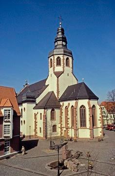 Ettlingen: Martinskirche, von Osten, um 1980