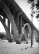 Bundesautobahn: Rohrbachviadukt vom Tal aus 1936