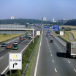 Bundesautobahn A8 beim Stuttgarter Flughafen 1998