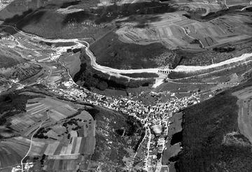Wiesensteig Autobahn Luftbild 1957