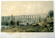 Das Enzviadukt bei Bietigheim: Lithographie von 1854