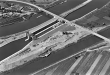 Pleidelsheim: Luftbild der Schleuse 1955