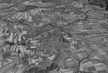Heiningen: Luftbild mit Flurformen 1992