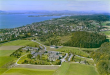 Allensbach - Luftbild mit Bodensee und Insel Reichenau 1988