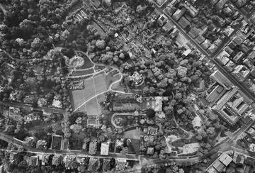 Stuttgart - Luftbild der Karlshöhe 1964