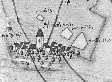 Adelberg - Ansicht aus der Kieserschen Forstkarte Nr. 265 von 1686
