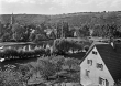 Roßwag: Blick über die Enz zum Ortskern 1949