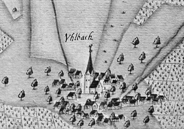 Kiesersche Forstkarte Nr. 261 aus dem Schorndorfer Forst: Uhlbach 1686 