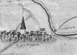 Grossen Heppach (Großheppach bei Weinstadt) - Ansicht aus der Kieserschen Forstkarte Nr. 245 von 1686