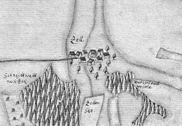 Kiesersche Forstkarte Nr. 273 aus dem Schorndorfer Forst: Zell von 1686 