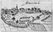 Almersbach (Allmersbach am Weinberg) - Ansicht aus dem Kieserschen Forstlagerbuch von 1685