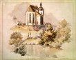 Der Freithof in Backnang: Aquarell von 1856
