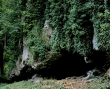 Felswand mit Höhle in der Nähe der Kapelle St. Wendel bei Dörzbach 1999