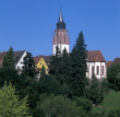 Dornstetten: Blick zur Kirche 2001