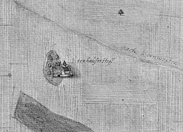 Stuttgart-Freiberg - Mönchfeld: Visenhäuser Hoff, Ausschnitt aus der Kieserschen Forstkarte Nr. 177 = Nr. 237 1686