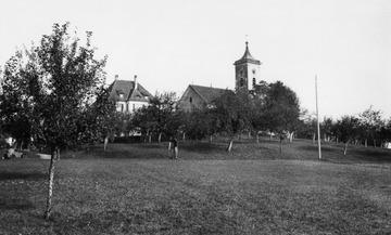 Friedrichshafen-Berg: Kirche und Pfarrhaus 1936