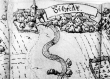 Bitzfeld - Ansicht auf einer Landkarte um 1650