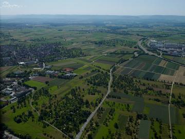Filderstadt-Sielmingen: Stadt aus nördlicher Richtung, Luftbild 2007
