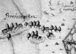 Bretzenacker (bei Berglen) - Ansicht aus der Kieserschen Forstkarte Nr. 150 von 1685