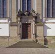 Schwäbisch Hall: Großcomburg, Stiftskirche St. Nikolaus, Portal 1999