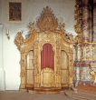 Beichtstuhl in der Klosterkirche St. Landelin, Ettenheimmünster, Rokoko 1992
