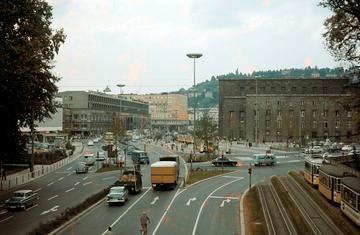 Stuttgart: Bahnhofsvorplatzes (Arnulf-Klett-Platz) 1956