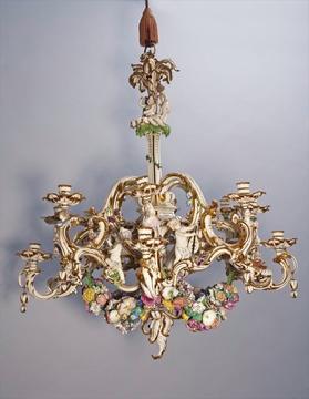 Porzellan-Leuchter, Nymphenburg, barock