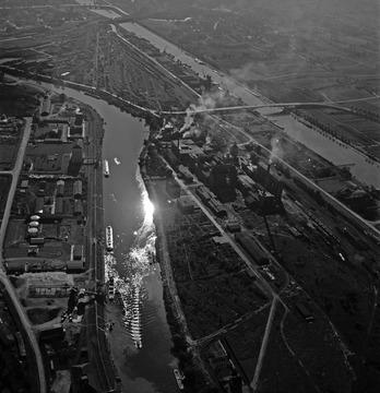 Heilbronn: Industriegebiet beim Hafen, Luftbild 1953