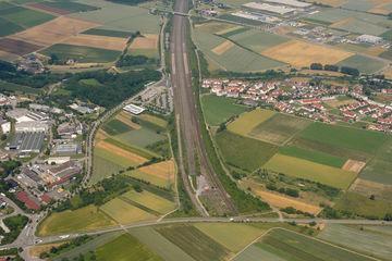 Schnellbahntrasse zwischen Kleinglattbach und Vaihingen an der Enz Luftbild 2010