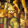 Kreuzigungsszene, Hochaltargemälde von Hans Baldung Grien, im Münster zu Freiburg 