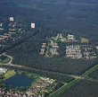 Karlsruhe: Waldstadt von Nordosten, Luftbild 1993