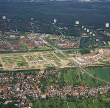 Karlsruhe: Waldstadt von Osten, Luftbild 1993