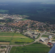 Karlsruhe: Neureut von Südwesten, Luftbild 1993
