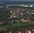 Karlsruhe: Bulach mit Beiertheim von Nordosten, Luftbild 1993