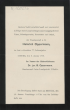Nachlass L. Schemann (NL 12/2520): Todesanzeige von Heinrich Oppermann (an Ludwig Schemann)