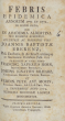 Febris Epidemica Annorum 1771 et 1772