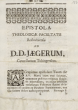 Epistola Theologicae Facultatis Rostochiensis Ad D. D. Jaegerum, Cancellarium Tubingensem: [Rostochiii die XX. Junij. A. O. R. MDCCXV.]