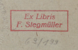 [Provenienz]: Stegmüller, Friedrich