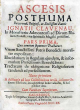Ascesis posthuma Ignatii Clavenau [Pars Prima]