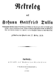 Nekrolog auf Johann Gottfried Tulla: gestorben in Paris am 27. März 1828