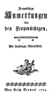 Freymüthige Anmerkungen über den Freymüthigen, eine Freyburger Monatschrift