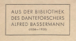 [Provenienz]: Bassermann, Alfred