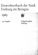 Einwohnerbuch der Stadt Freiburg im Breisgau: 1963
