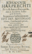 Johannis Harprechti ... In quatuor Institutionum Divi Imp. Justiniani Libros, Commentarii privati: breves ac perspicui