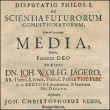 Disputatio Philos. ... De Scientia Futurorum Conditionatorum, Seu ut vocatur Media