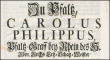 Pfalz, Karl III. Philipp; Kurfürst von der