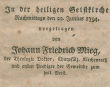 Denkrede auf Friedrich Amadeus Böhme, Prediger der Gemeinde zum heil. Geist
