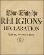 Chur-Pfältzische Religions-Declaration Vom 21. Novembris 1705